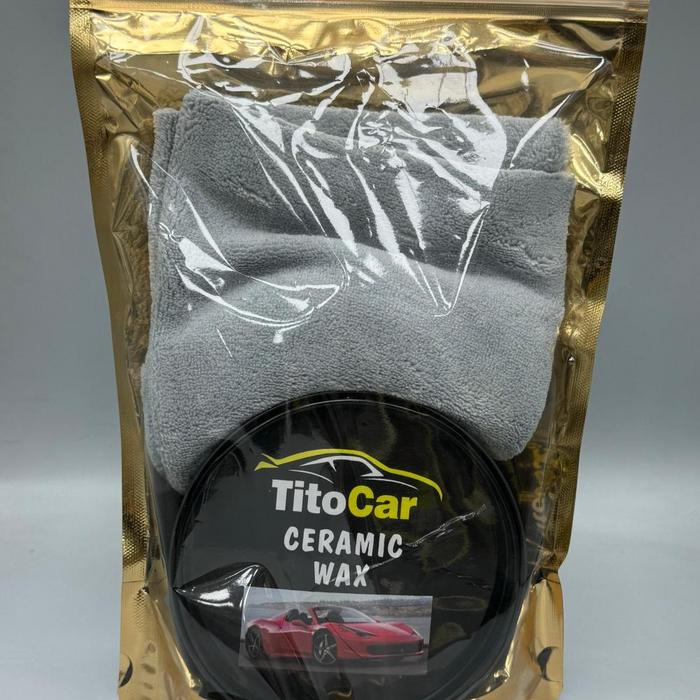 TitoCar Seramik Wax 200 gr Mikrofiber Bez ve Ped Hediyeli